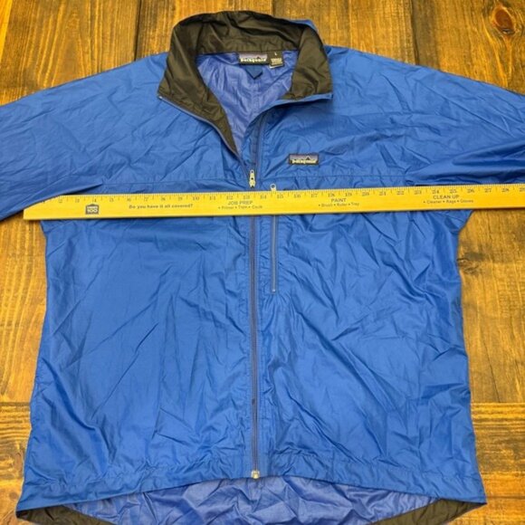 Patagonia Mens L Blue Lightweight Full Zip Windbreaker Jacket Packable - Picture 6 of 7